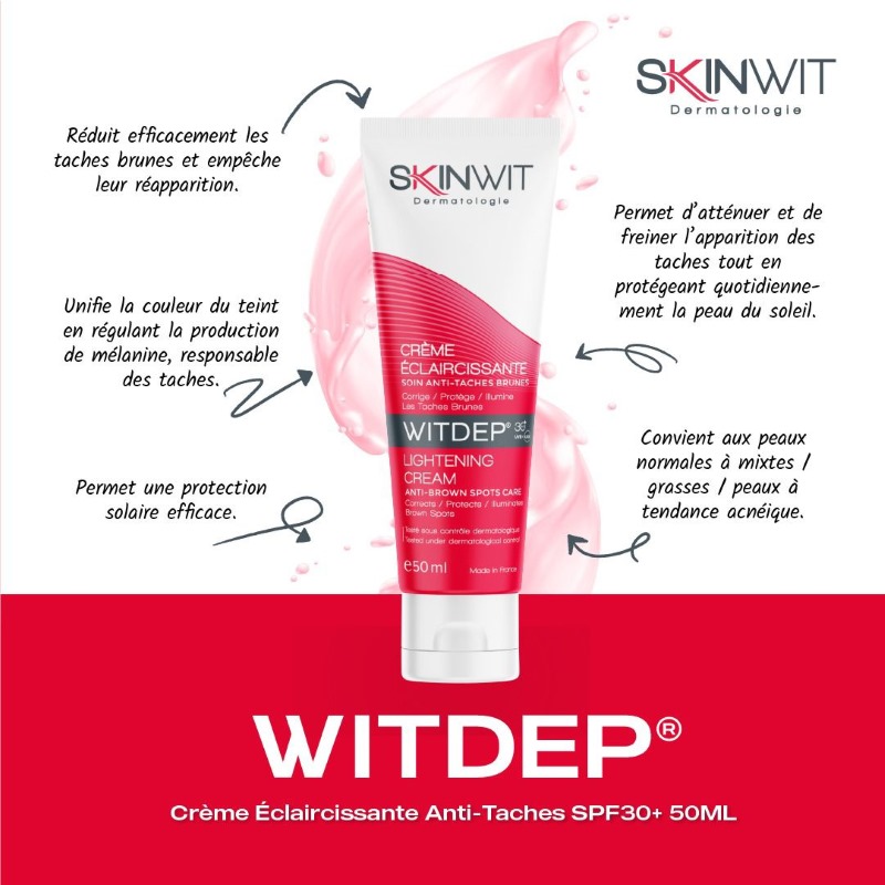 SKINWIT - WITDEP® Crème Éclaircissante Anti-Taches SPF+30 Maroc