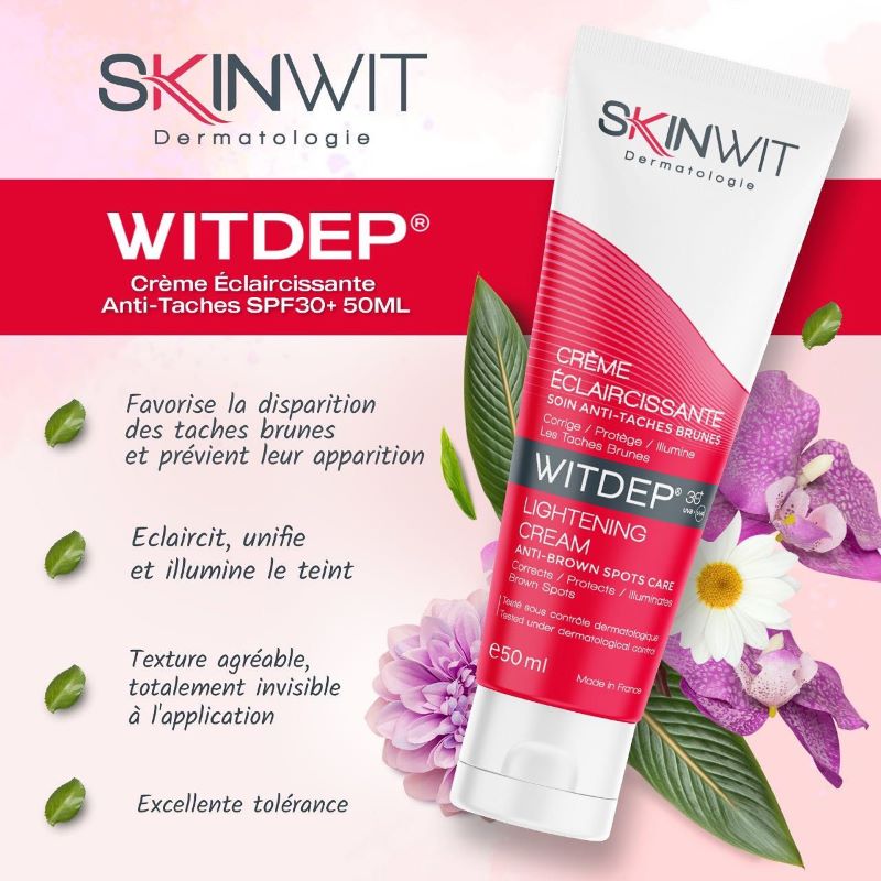 SKINWIT - WITDEP® Crème Éclaircissante Anti-Taches SPF+30 au Maroc